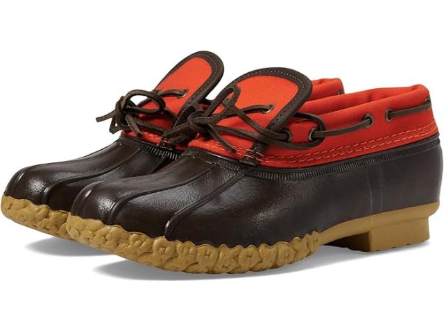 (取寄) エルエルビーン レディース ラバー モック キャンバス L.L.Bean women L.L.Bean Rubber Moc Canvas Orange/Bean Boot Brown/Gumの通販は