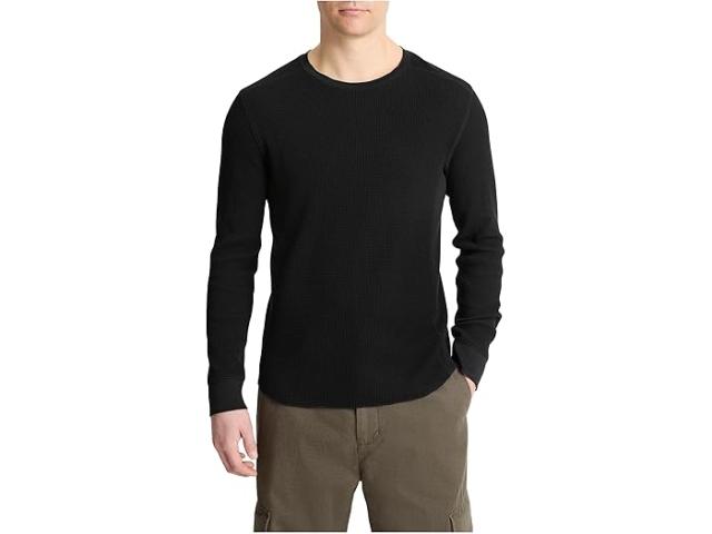 (取寄) ヴィンス メンズ サーマル ロング スリーブ クルー Vince men Thermal Long Sleeve Crew Black