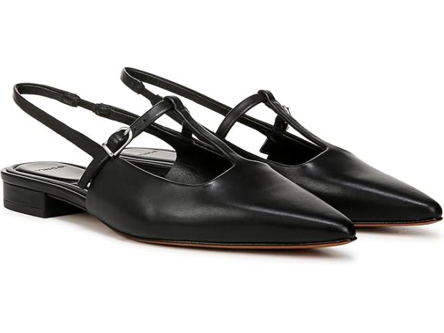 (取寄) ヴィンス レディース イリアナ スリングバックス Vince women Iliana Slingbacks Black Leatherの通販は 42,374円