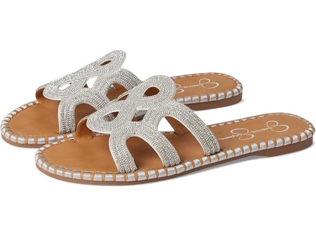 (取寄) ジェシカ シンプソン レディース ブリア フラッツ ウーブン サンダル Jessica Simpson women Bria Flat Woven Sandals Silver