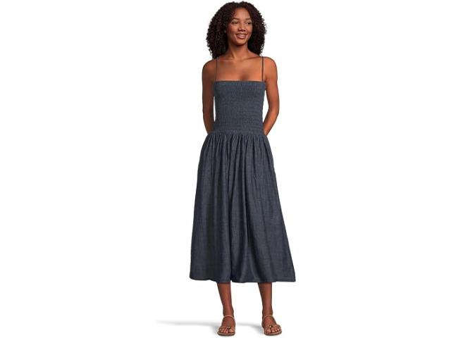 (取寄) メイドウェル レディース スモック インディゴ カミ サンドレス イン リンス ウォッシュ Madewell women Smocked Indigo Cami Sundress in Rinse Wash Rinse Wash