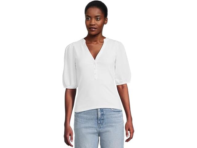 (取寄) メイドウェル レディース ミクシー V-ネック パフ ティー Madewell women Mixy V-Neck Puff Tee White