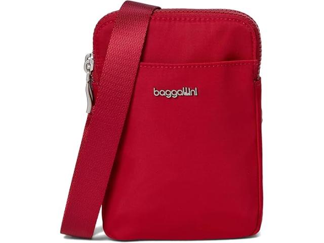 (取寄) バッガリーニ レディース モダン テイク トゥー Rfid クロスボディ Baggallini women Modern Take Two RFID Crossbody Crimson Red Twill