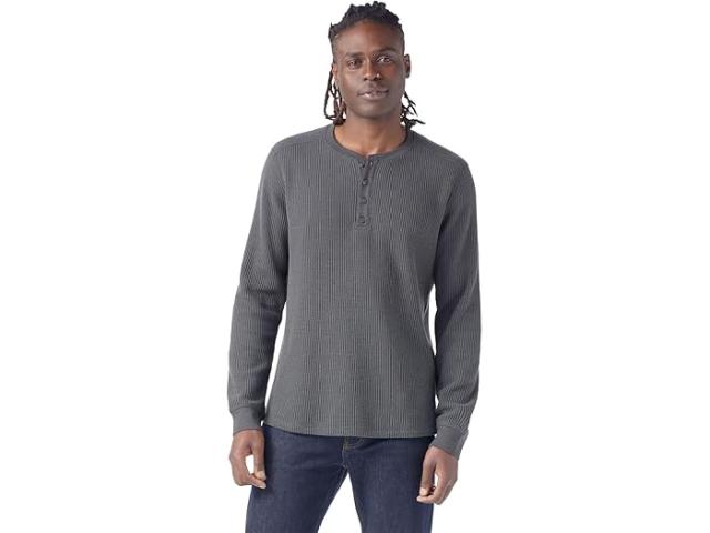 (取寄) スマートウール メンズ ワッフル ロング スリーブ ヘンリー Smartwool men Waffle Long Sleeve Henley Charcoal