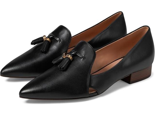 (取寄) コールハーン レディース ヴァーニャ タッセル フラッツ Cole Haan women Cole Haan Vanya Tassel Flat Black Leather