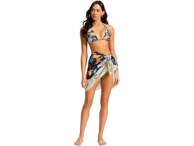 (取寄) シーフォリー レディース スプリング フェスティバル サロン Seafolly women Spring Festival Sarong True Navyの通販は