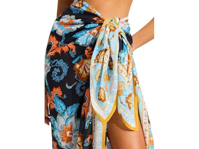 (取寄) シーフォリー レディース スプリング フェスティバル サロン Seafolly women Spring Festival Sarong True Navyの通販は