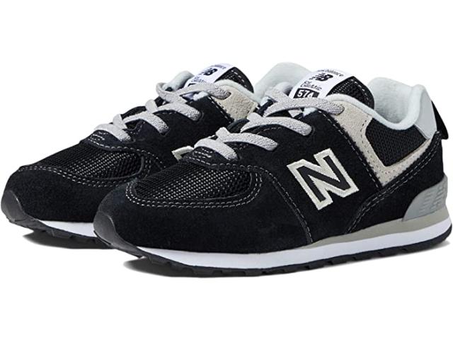 (取寄) ニューバランス キッズ ボーイズ 574 バンジー レース (インファント/トドラー) New Balance Kids boys  574 Bungee Lace (Infant/Toddler) Black/Whiteの通販は 22,090円