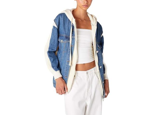 (取寄) ブランクニューヨーク レディース セーター アンド デニム トラッカー ジャケット Blank NYC women Sweater And Denim Trucker Jacket Multicolorの通販は 26,676円