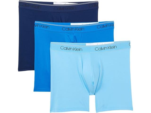 (取寄) カルバンクライン アンダーウェア メンズ ミクロ ストレッチ ボクサー ブリーフ 3-パック   Underwear men Micro Stretch Boxer Brief 3-Pack New Navy
