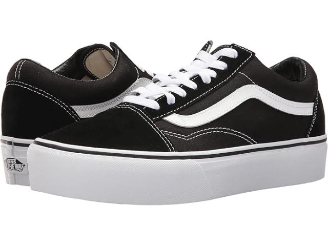 (取寄) バンズ オールド スクール プラットフォーム Vans Old Skool Platform Black/White