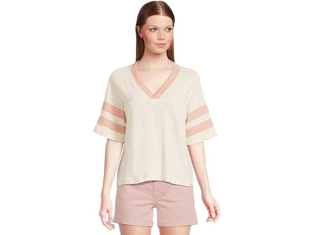 (取寄) ファリティ レディース サンウォッシュド スラブ バーシティ ティー Faherty women Sunwashed Slub Varsity Tee Pink Varsity