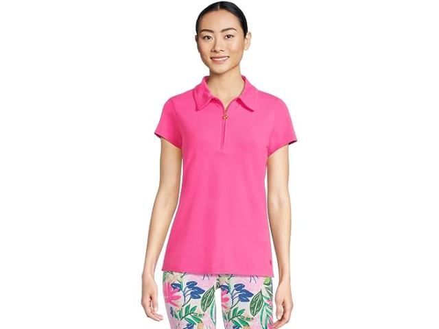 (取寄) リリー ピュリッツァー レディース フリーダ 1/2 ジップ ポロ Upf 50+ Lilly Pulitzer women Frida 1/2 Zip Polo UPF 50+ Parigi Pink