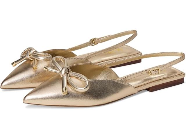 (取寄) リリー ピュリッツァー レディース ブリット レザー ボウ スリングバック Lilly Pulitzer women Brit Leather Bow Slingback Gold llic
