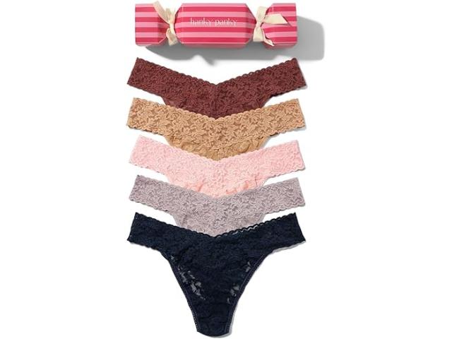 (取寄) ハンキー パンキー レディース 5-パック シグニチャー レース オリジナル ライズ トング Hanky Panky women 5-Pack Signature Lace Original Rise Thong Allspice/Suntan/Rosewater Pink/Steel/Navy