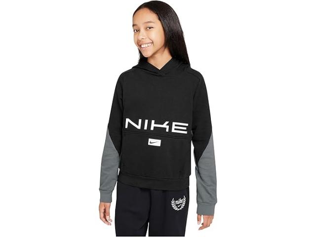 (取寄) ナイキ キッズ マルチ ドライ-フィット フリース プルオーバー ブーディ (ビッグ キッド) Nike Kids Multi Dri-fit Fleece Pullover Hoodie (Big Kid) Black/Smoke Grey