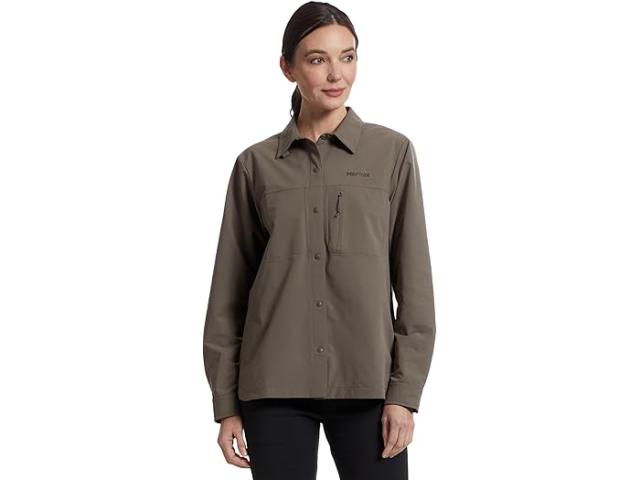 (取寄) マーモット レディース オーバーシャツ Marmot women AirExchange SolarShield Overshirt Claystone