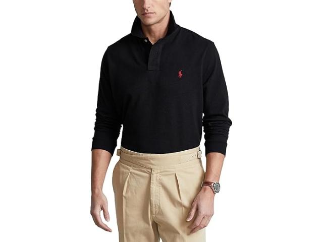 (取寄) ラルフローレン メンズ クラシック フィット ロング-スローブ ポロ Polo Ralph Lauren men Polo Ralph Lauren Classic Fit Long-Sleeve Polo Blackの通販は 36,120円
