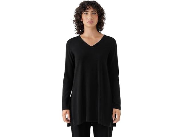(取寄) アイリーン フィッシャー レディース V-ネック チュニック Eileen Fisher women Eileen Fisher V-Neck Tunic Blackの通販は