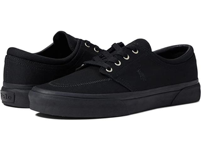 (取寄) ラルフローレン メンズ ファクソン X ロートップ キャンバス スニーカー Polo Ralph Lauren men  Faxon X Low-Top Canvas Sneaker Black/Blackの通販は