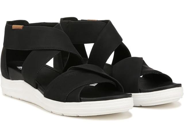 (取寄) ドクターショール レディース タイム オフ ファン サンダル Dr. Scholl's women Time Off Fun Sandal Black Smoothの通販は