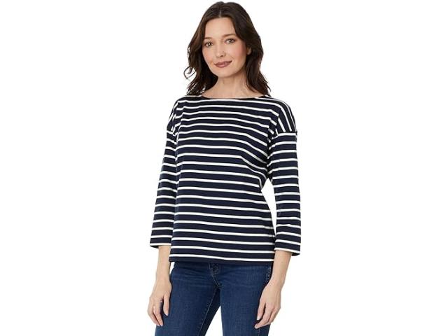 (取寄) エルエルビーン レディース ヘリテージ マリナー ボートネック 3/4 スリーブ ストライプ L.L.Bean women L.L.Bean Heritage Mariner Boatneck 3/4 Sleeve Stripe Classic Navy/Sailcloth