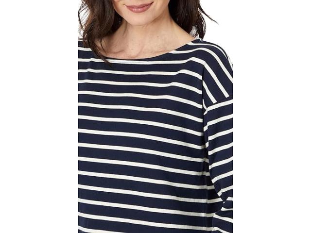 (取寄) エルエルビーン レディース ヘリテージ マリナー ボートネック 3/4 スリーブ ストライプ L.L.Bean women L.L.Bean Heritage Mariner Boatneck 3/4 Sleeve Stripe Classic Navy/Sailcloth