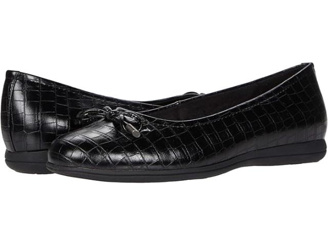 (取寄) トロッターズ レディース デリス Trotters women Dellis Black Croco Veg Calf Leather