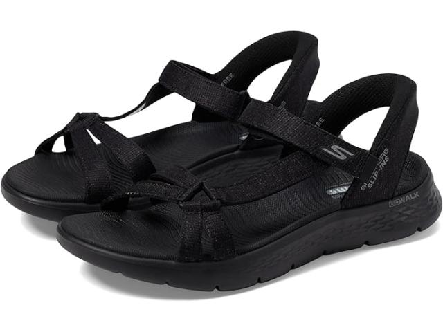 (取寄) スケッチャーズ パフォーマンス レディース ゴー ウォーク フレックス サンダル - イルミネート ハンズ フリー スリップ-インス SKECHERS Performance women SKECHERS Performance GO WALK Flex Sandals - Illuminate Hands Free Slip-Ins Blackの通販は