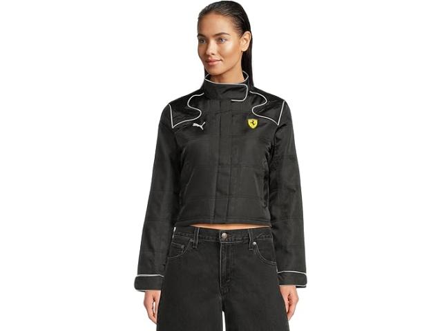 (取寄) プーマ レディース スクーデリア フェラーリ プレミアム レーシング ジャケット PUMA women Scuderia Ferrari Premium Racing Jacket Puma Black