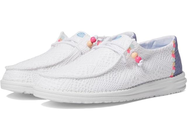 (取寄) ヘイ デュード レディース ウェンディ ボーホー クローシェ Hey Dude women Hey Dude Wendy Boho Crochet White