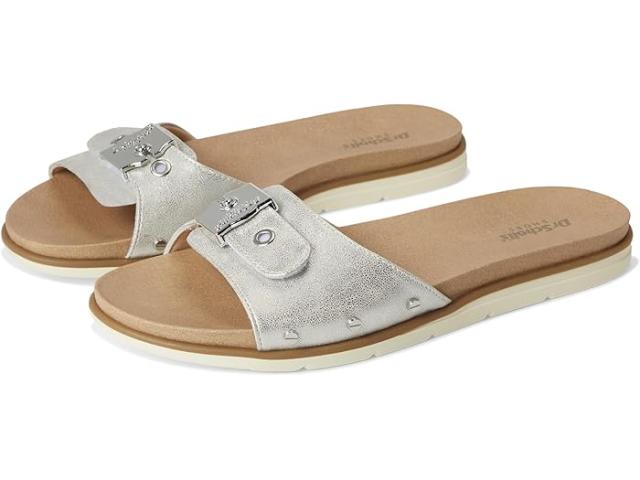 (取寄) ドクターショール レディース ナイス アイコニック フラッツ サンダル Dr. Scholl's women Nice Iconic Flat Sandal llic Silver Grey