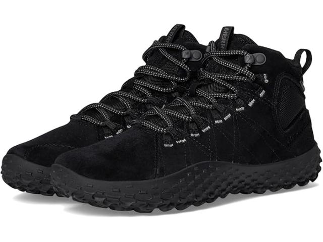 (取寄) メレル レディース ミッド Wp Merrell women Wrapt Mid WP Black/Black