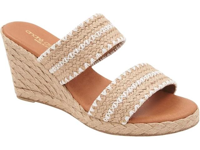 (取寄) アンドレアスース レディース ノリータ ラフィア Andre Assous women Andre Assous Nolita Raffia Natural/Whiteの通販はその他パンプス
