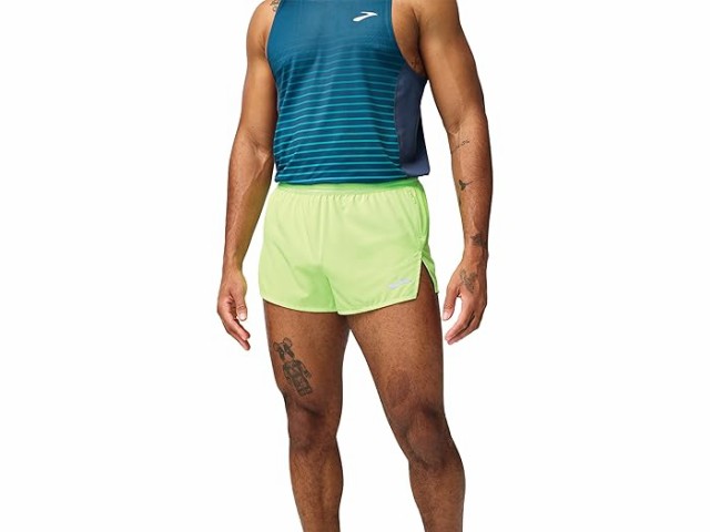 (取寄) ブルックス メンズ ブレイクアウェイ 3 ショーツ Brooks men Brooks Breakaway 3" Shorts Neo Limeadeの通販は