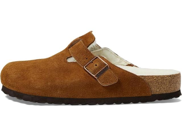 (取寄) ビルケンシュトック ボストン シアリング - スエード (ユニセックス) Birkenstock Boston Shearling - Suede (Unisex) Mink Suedeの通販は