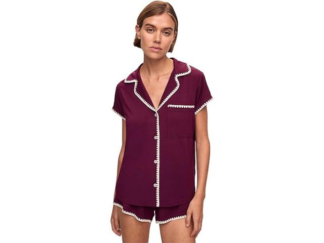 (取寄) エバージェイ レディース フリーダ ショーティ Pj セット Eberjey women Eberjey Frida Shortie PJ Set Plum/Ivory