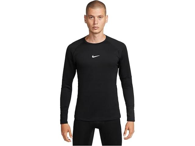 (取寄) ナイキ メンズ プロ トップ ウォーム ロング スリーブ クルー Nike men Pro Top Warm Long Sleeve Crew Black/White