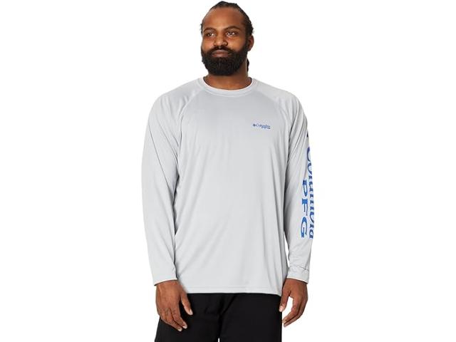 (取寄) コロンビア メンズ ビッグ アンド トール ターミナル タックル L/S シャツ Columbia men Big & Tall Terminal Tackle L/S Shirt Cool Grey/Vivid Blue Logo