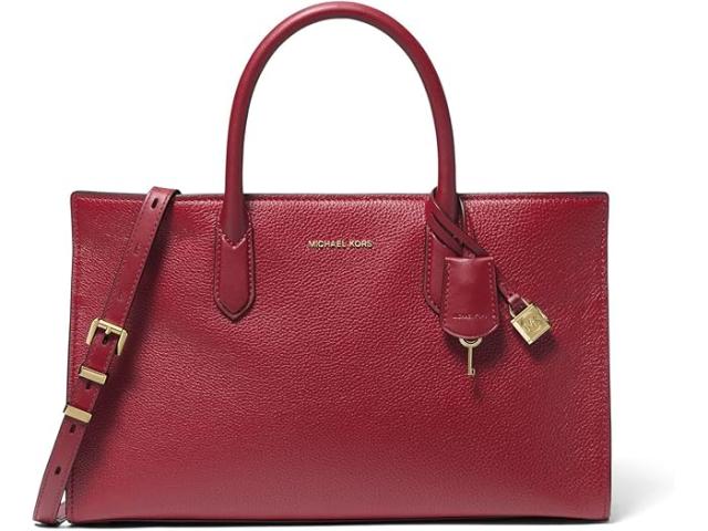 (取寄) マイケルコース レディース スカーレット ミディアム イースト/ウエスト サッチェル MICHAEL Michael Kors women MICHAEL Michael Kors Scarlett Medium East/West Satchel Deep Redの通販は