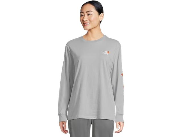 (取寄) ノースフェイス レディース エボリューション バタフライ ロング スリーブ ティー - グラフィック The North Face women Evolution Butterfly Long Sleeve Tee - Graphic Blue Flax