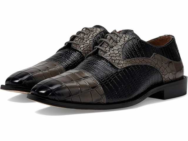 (取寄) ステイシー アダムス メンズ キャップ トゥ オックスフォード Stacy Adams men Stacy Adams Tedesco Cap Toe Oxford Gray/Blackの通販は