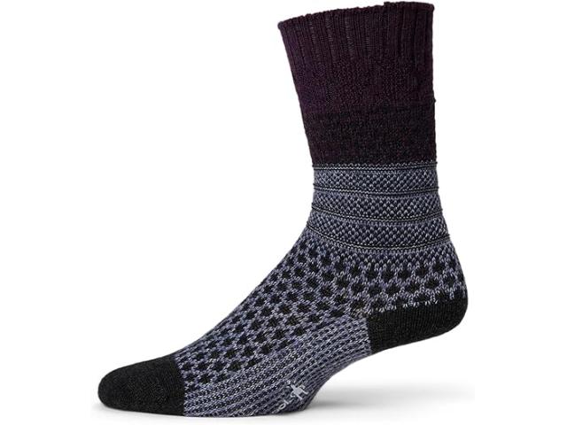 (取寄) スマートウール レディース エブリデイ ポップコーン ケーブル クルー ソックス Smartwool women Everyday Popcorn Cable Crew Socks Chalk Violet