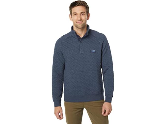 (取寄) エルエルビーン メンズ キルテッド スウェットシャツ L.L.Bean men L.L.Bean Quilted Sweatshirt Indigo Heather