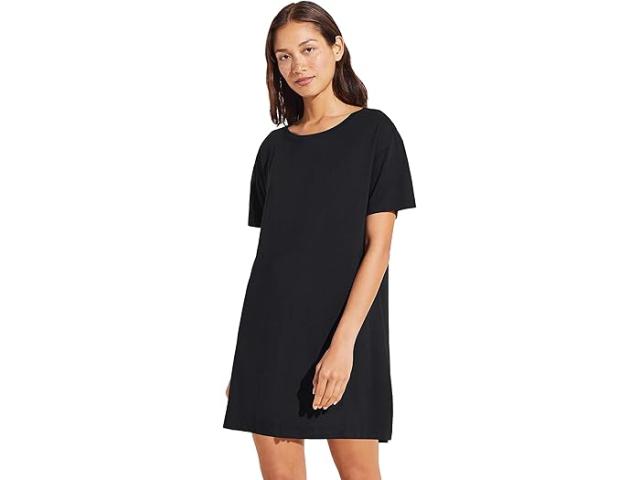 (取寄) エバージェイ レディース ジゼル エブリデイ ショート スリーブ スリープシャツ Eberjey women Gisele Everyday Short Sleeve Sleepshirt Black