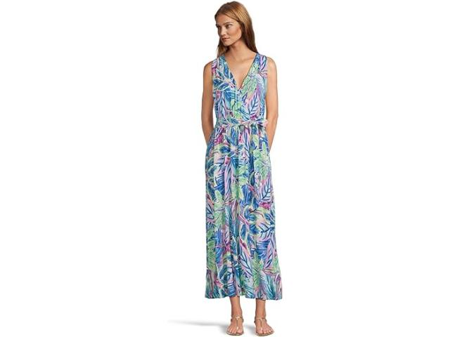 (取寄) トミーバハマ レディース フロンド グローブ スリーブレス マキシ ドレス  Bahama women Frond Grove Sleeveless Maxi Dress Cyber Light