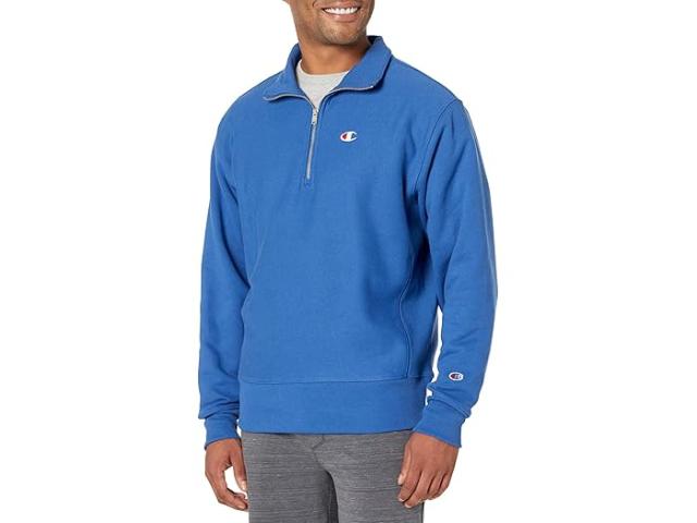 (取寄) チャンピオン メンズ リバース ウィーブ 1/4 ジップ プルオーバー Champion men Champion Reverse Weave 1/4 Zip Pullover Steel Blue Inkの通販は 11,461円