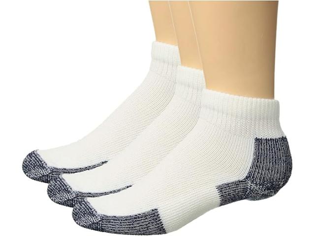 (取寄) ソロ メンズ ランニング ミニ-クルー 3-ペア パック Thorlos men Running Mini-Crew 3-Pair Pack White/Navy