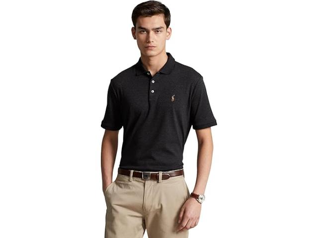 (取寄) ラルフローレン メンズ クラシック フィット ソフト コットン ポロ シャツ Polo Ralph Lauren men Polo Ralph Lauren Classic Fit Soft Cotton Polo Shirt Black Marl Heather