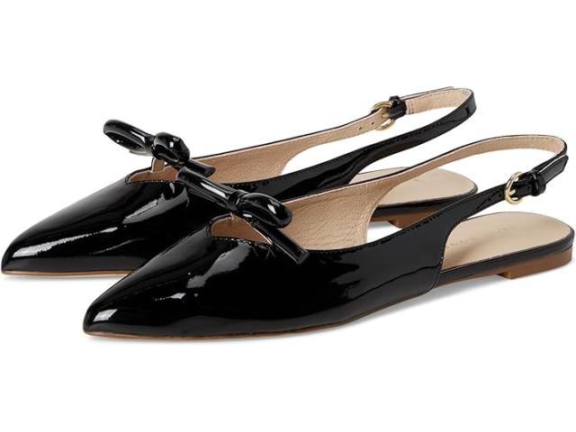 (取寄) ジャック ロジャース レディース レノックス フラッツ スリング - パテント Jack Rogers women Lennox Flat Sling - Patent Black
